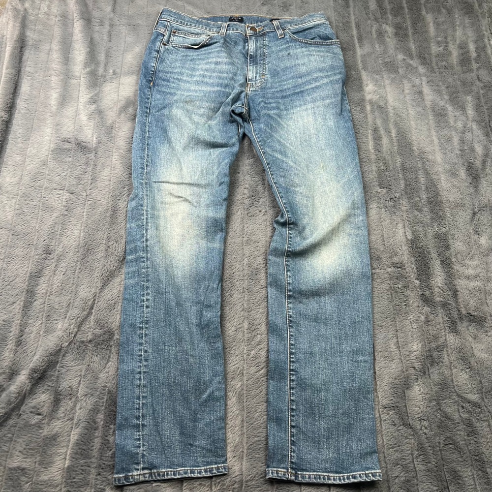 J.Crew Flex Straight Leg Jeans Mens 32x32 Medium Wash Blue Denim 13466